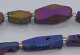 CDQ652 8 inches 8*20mm - 10*30mm freeform druzy quartz beads