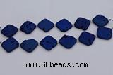 CDQ666 8 inches 25*25mm diamond druzy quartz beads wholesale