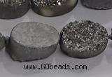 CDQ711 8 inches 13*18mm oval druzy quartz beads wholesale