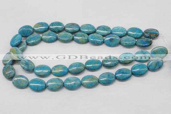 CDS04 16 inches 15*20mm oval dyed serpentine jasper beads wholesale