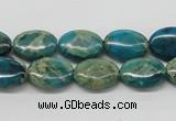 CDS17 16 inches 10*14mm oval dyed serpentine jasper beads wholesale