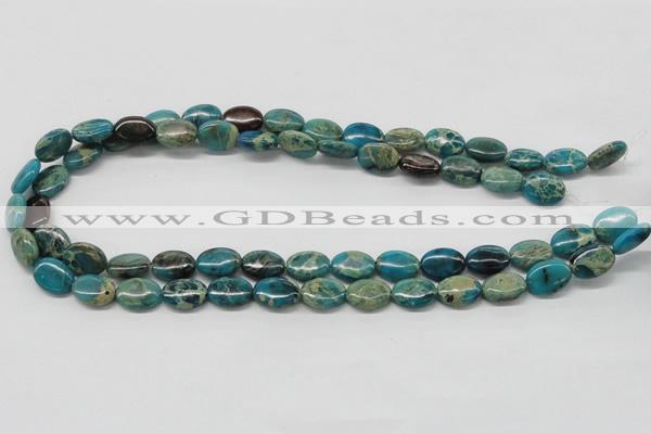 CDS17 16 inches 10*14mm oval dyed serpentine jasper beads wholesale