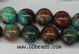 CDS189 15.5 inches 14mm round dyed serpentine jasper beads