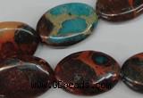 CDS210 15.5 inches 18*25mm oval dyed serpentine jasper beads