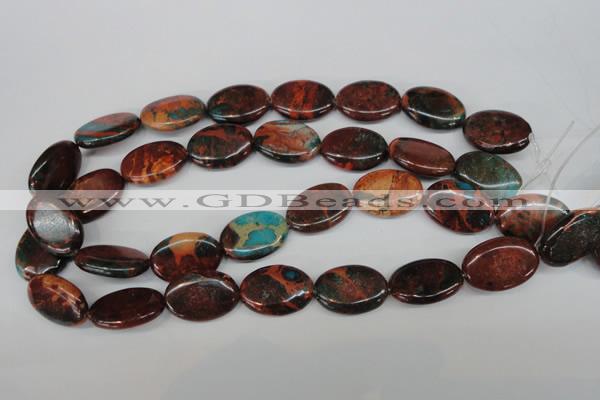 CDS210 15.5 inches 18*25mm oval dyed serpentine jasper beads