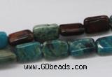 CDS22 16 inches 8*12mm rectangle dyed serpentine jasper beads wholesale