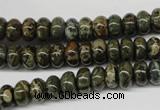 CDS225 15.5 inches 5*8mm rondelle dyed serpentine jasper beads