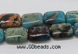 CDS23 16 inches 12*16mm rectangle dyed serpentine jasper beads wholesale