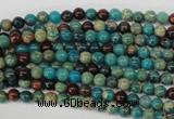 CDS25 15.5 inches 4mm round dyed serpentine jasper beads