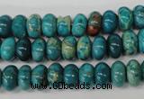 CDS45 15.5 inches 6*10mm rondelle dyed serpentine jasper beads