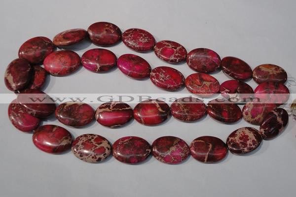 CDT783 15.5 inches 18*25mm oval dyed aqua terra jasper beads