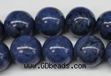 CDU106 15.5 inches 16mm round blue dumortierite beads wholesale