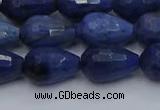 CDU214 15.5 inches 10*15mm faceted teardrop blue dumortierite beads