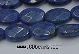 CDU217 15.5 inches 10*14mm faceted oval blue dumortierite beads