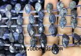 CDU221 Top drilled 8*12mm faceted briolette dumortierite beads