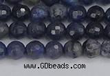 CDU316 15.5 inches 6mm faceted round blue dumortierite beads