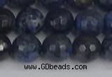 CDU319 15.5 inches 12mm faceted round blue dumortierite beads