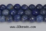 CDU322 15.5 inches 4mm faceted round blue dumortierite beads