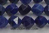 CDU338 15.5 inches 10mm faceted nuggets blue dumortierite beads