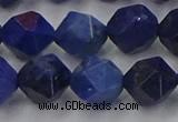 CDU339 15.5 inches 12mm faceted nuggets blue dumortierite beads