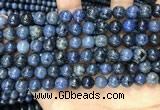 CDU352 15.5 inches 8mm round blue dumortierite beads wholesale