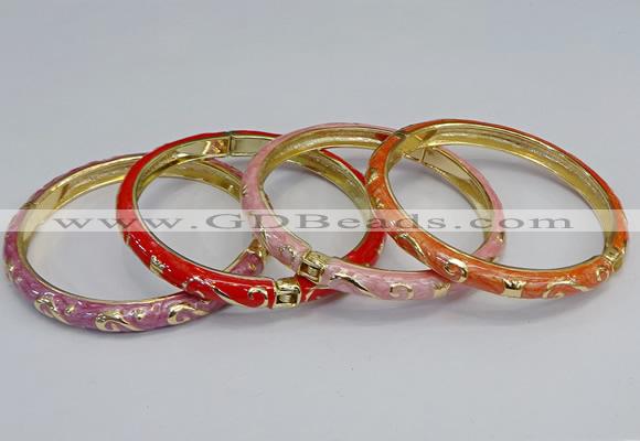 CEB101 6mm width gold plated alloy with enamel bangles wholesale