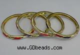 CEB109 7mm width gold plated alloy with enamel bangles wholesale