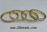 CEB112 7mm width gold plated alloy with enamel bangles wholesale