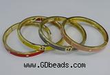 CEB113 7mm width gold plated alloy with enamel bangles wholesale