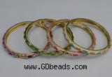 CEB114 6mm width gold plated alloy with enamel bangles wholesale