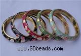 CEB12 5pcs 10mm width gold plated alloy with enamel bangles wholesale