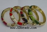 CEB122 16mm width gold plated alloy with enamel bangles wholesale