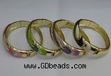 CEB124 16mm width gold plated alloy with enamel bangles wholesale