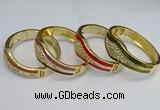 CEB129 22mm width gold plated alloy with enamel bangles wholesale