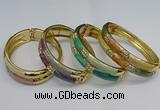 CEB133 16mm width gold plated alloy with enamel bangles wholesale