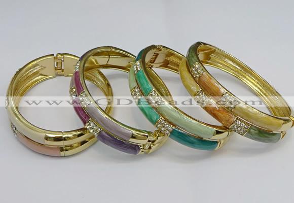 CEB133 16mm width gold plated alloy with enamel bangles wholesale