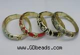 CEB134 16mm width gold plated alloy with enamel bangles wholesale