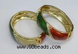 CEB135 18mm width gold plated alloy with enamel bangles wholesale