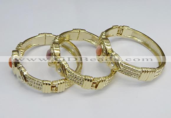 CEB137 22mm width gold plated alloy with enamel bangles wholesale