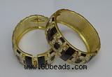 CEB140 24mm width gold plated alloy with enamel bangles wholesale