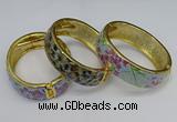 CEB141 20mm width gold plated alloy with enamel bangles wholesale