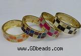 CEB142 20mm width gold plated alloy with enamel bangles wholesale