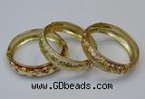 CEB143 18mm width gold plated alloy with enamel bangles wholesale