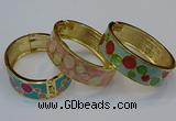 CEB146 19mm width gold plated alloy with enamel bangles wholesale