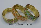 CEB147 19mm width gold plated alloy with enamel bangles wholesale