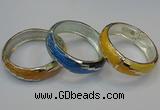 CEB150 19mm width silver plated alloy with enamel bangles wholesale