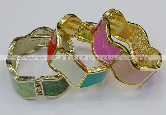 CEB152 23mm width gold plated alloy with enamel bangles wholesale