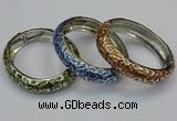 CEB154 15mm width gold plated alloy with enamel bangles wholesale