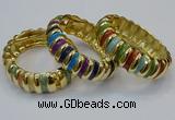 CEB155 20mm width gold plated alloy with enamel bangles wholesale