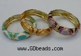 CEB158 17mm width gold plated alloy with enamel bangles wholesale